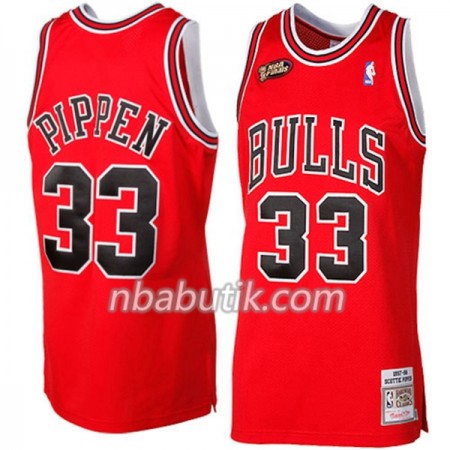 NBA Mænd Trøje Chicago Bulls Scottie Pippen 33 Hardwood Classics Rød Swingman